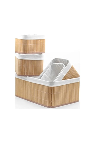 Bambu 5'li Pinterest Stil Organizer Sepet 16573 Bambu