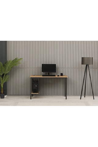 Arpelia Bilgisayar Masası Sağ Sol Yönlü Pc Kasa Raflı Antrasit Atlantik Çam Antrasit - Atlantik Çam