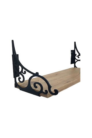Metal Raf Ayağı / Çiçeklik / Kitaplık / Siyah Renkli (1 Adet Raf Ayağı + Dubel + Vida)