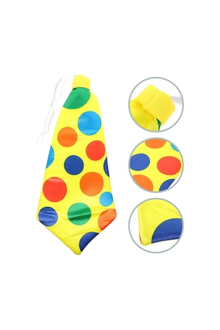 Magicool Palyaço Kravatı Lastikli Geniş Kesim 17x37 Cm Çok Renkli