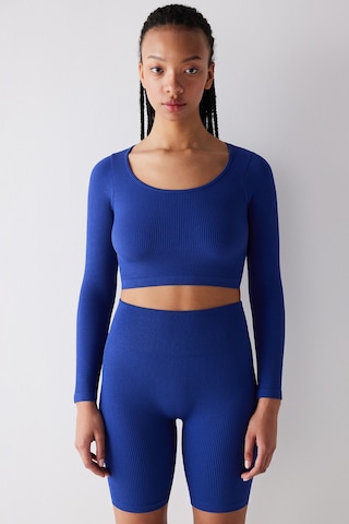 Penti Seamless Dikişsiz Ribbed Active Saks Mavisi Üst Ph8tpl8k24ıy-sa8