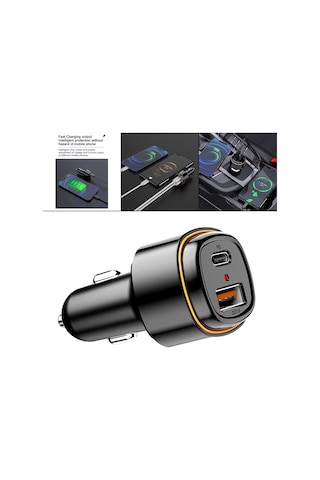 Symbee 38w Hızlı Şarj Usb-c Araç Şarj Cihazı, Pd 20w Ve Qc3.0 Uyumlu, Çift Portlu Akıllı Güç Dağıtımı