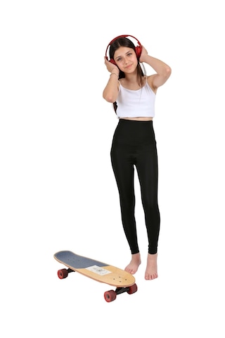 Erdem Kıds Kız Çocuk Yüksek Bel, Koşu, Yürüyüş, Casual, Spor, Atletik, Egzersiz, Fittness Tayt Siyah Siyah
