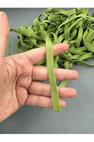 Paşateks 1 Cm Silikonlu Askı Lastiği-5 Metre-fıstık Yeşil