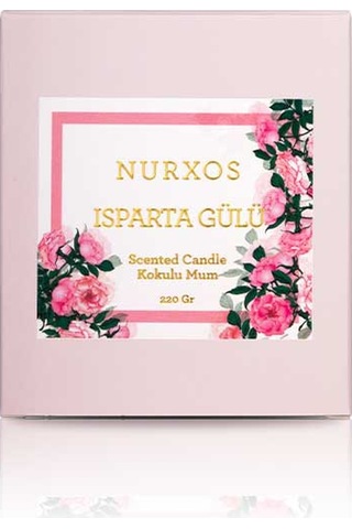 Nurxos Isparta Gülü Kokulu Mum 220G 9667
