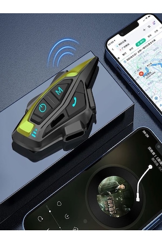 Shark2 2 Kişi 1 KM İnterkom Gürültü Azaltma Motorcu Kask Kulaklığı