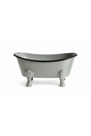 Dekoratif Metal Sabunluk Vintage Küvet Tasarım Banyo Sabunluk Banyo Lavabo Dekoru Açık Gri