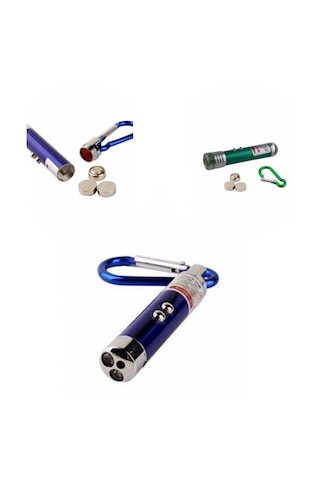 3 Fonksiyonlu Kırmızı Beyaz Işıklı Led Lazer Kedi Köpek Oyuncak Anahtarlık 5332 .