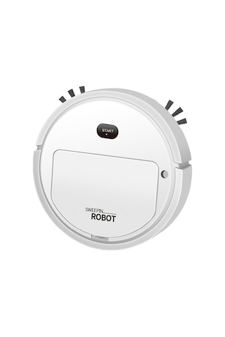 Suntek 4'ü 1 Arada Robot Süpürge Usb Şarjı Ev Evcil Beyaz