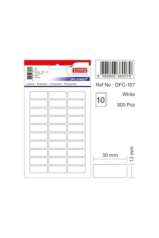 Tanex Beyaz Ofis Etiketi Ofs-107 10 Adet Diğer Tanex Beyaz Ofis Etiketi Ofs-107 10 Adet Diğer