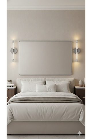 Bhbackhome Bubbleflux Şık Tasarım Modern Ledli Aplik 40 Cm Pilli Gümüş