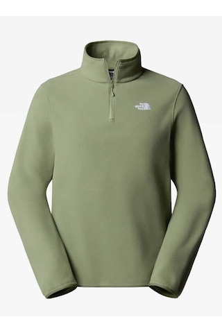 The North Face M Glacier Fleece 1/4 Zip Erkek Polar Yeşil