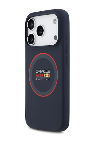 Apple Uyumlu iPhone 17 Pro Max  Kılıf Redbull Lisanslı M-safeli Kırmızı Halka Ve Logo Silikon Kapak Laciver Lacivert