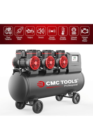 Cmc Cmc-0914 100 Litre Sessiz Yağsız Hava Kompresörü 6 Hp