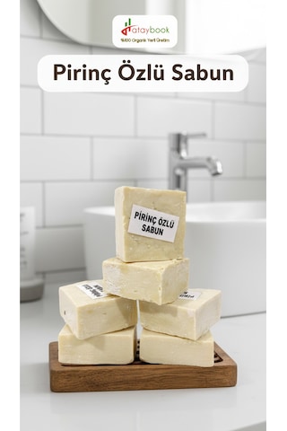 Pirinç Sabunu 6 Adet 1kg Cilt Beyazlatıcı Doğal