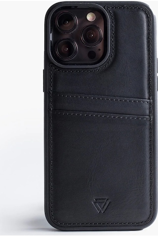 Zawa Apple iPhone 13 Uyumlu Suni Deri Kartlık Arka Koruma Kılıf - Yeşil