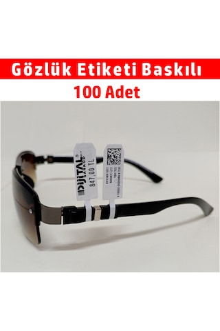 Gözlük Etiketi Kablo Etiketi Takı Etiketi Baskılı Pp 12x95-100ad.