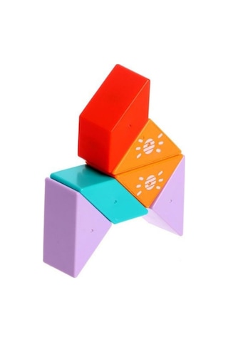 6 Parça - Manyetik Bloklar Yapı Blokları Eğitici 3 Boyutlu Zeka Ve Akıl Oyunu - Mıknatıslı Tangram Puzzle