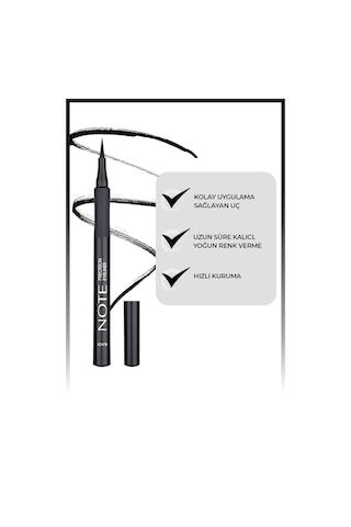 Note Cosmetique Precision Kalem Likit Eyeliner Keçe Uçlu - Siyah
