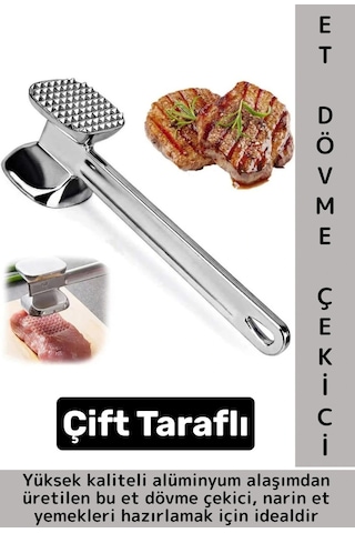 Ergonomik Tutuş Mutfak Et Kıyma Köfte Yüksek Kaliteli Dayanıklı Pratik Çift Taraflı Et Dövme Çekici