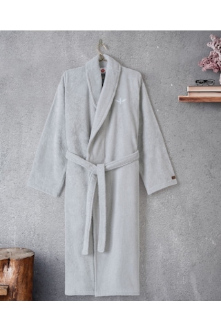 Cottonbox Wellness Stone Gri Tek Kişilik Bornoz L-xl Gri
