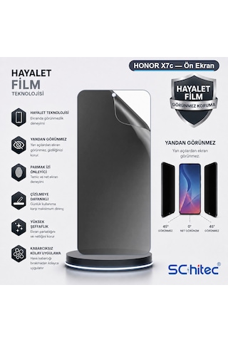 Honor X7c Uyumlu Ön Yüzey Hayalet Privacy Hidrojel Ekran Koruyucu 38658655