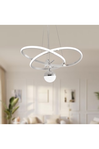 Tt310-1tpl-kr Tt Ayd.trio Krom Kaplama Tek Toplu 3 Renk Led Avize Krom