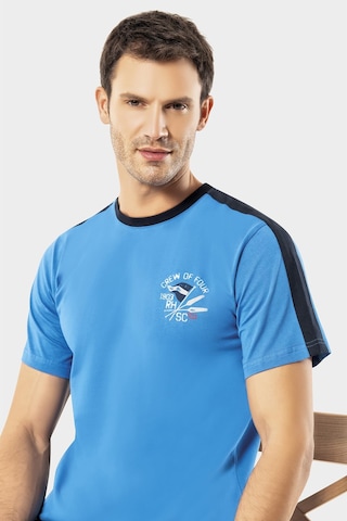 Erdem Mavi Erkek Yazlık Pijama Takımı 2023-07 Mavi