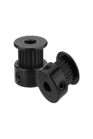 Koodmax 3 Adet Gt2 16 Diş 5mm Alüminyum Alaşım Dişli Senkron Zamanlama Kayışı Kasnağı - Siyah
