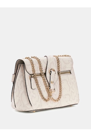 Guess Serenova Animal-print Kadın Omuz Çantası Hwkg8091210 Krem