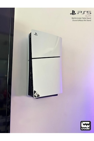Playstation 5 Slim Duvar Standı Yerden Tasarruf Rahat Hava Akışı Gaming Aksesuar Konsol Tutacağı