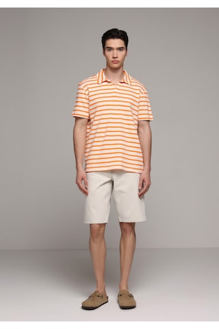 Colin's Colins Regular Fit Polo Yaka Çizgili Erkek Turuncu Kısa Kol Tişört Cl1080251 Q1.v2 Ora