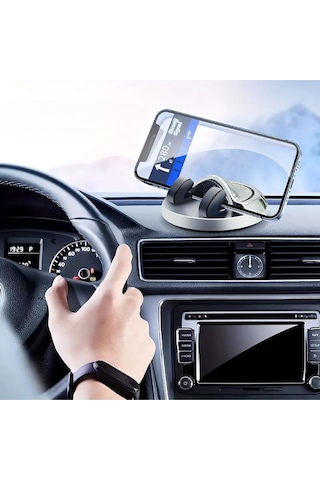 Mainshop Araç İçi Telefon Tutucu Numaratörlü Araba Numaratör Telefon Tutucu 360 Dönen M-225