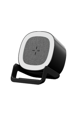 Microcase AL4385 4in1 Kablosuz Şarj Bluetooth Hoparlör Telefon Standı Siyah