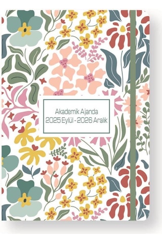 Lizy 2025 Eylül - 2026 Aralık Ciltli Akademik Ajanda Tasarım-1 Pembe