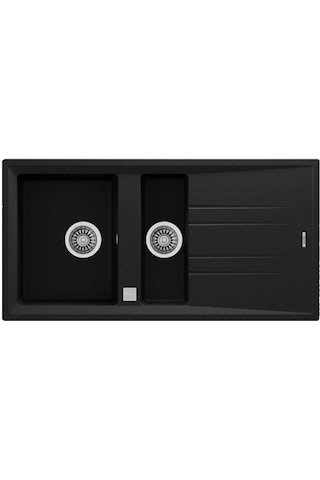 Teka Stone 60 B-tg 1 1/2b 1d Auto Wst Metallıc Siyah Evye Krom