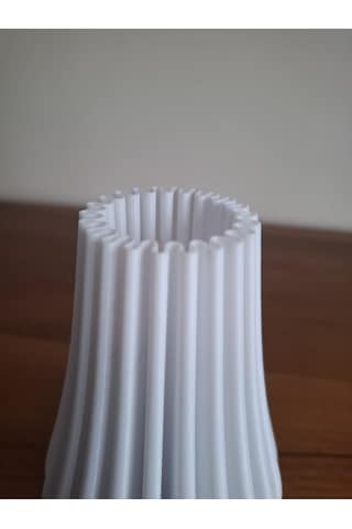 Spiral Vazo - 15 Cm Beyaz