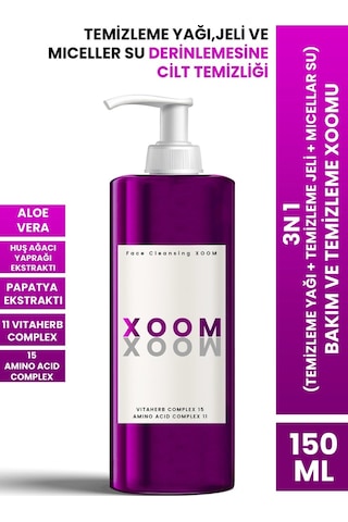 Procsın Xoom 3 İn 1 (Temizleme Yağı + Temizleme Jeli + Micellar Su) Bakım Ve Temizleme Xoomu 150 ML