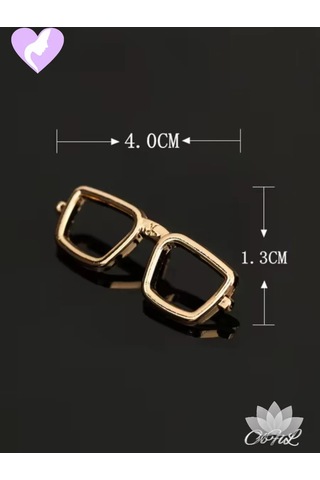 Olfil Mini Broş-gözlük Minimalist Tarz 272153214 Altın Rengi
