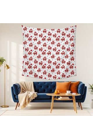 Noel Desenli 59x59 İnç Kare Duvar Halısı, Oturma Odası, Yatak Odası Ve Genç Odası İçin-a118