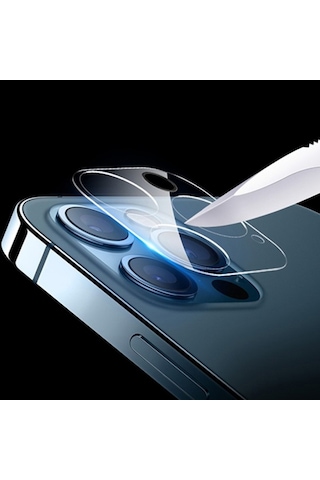 Apple Uyumlu iPhone 12 Pro 6.1 9H 3D Full Tempered Cam Kamera Koruyucu