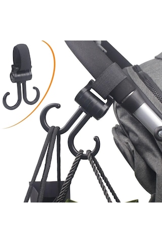 Buffer 2li Bebek Arabasına Uyumlu Cırtlı Eşya Taşıma Aparatı