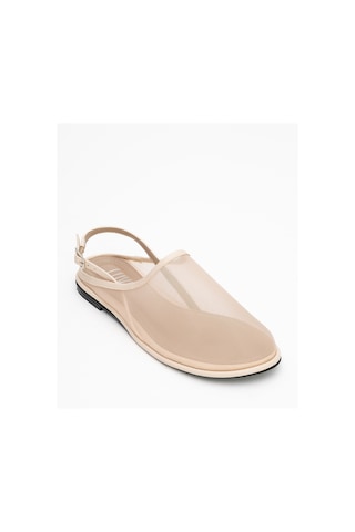 Luvishoes Luvi Shoes Shen Krem Fileli Burnu Kapalı Kadın Sandalet Krem