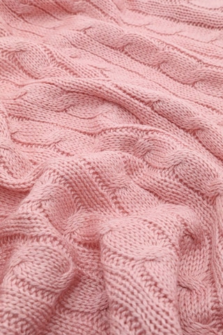 Biocotton Triko Ponponlu Örgü Tv Battaniyesi - Pudra