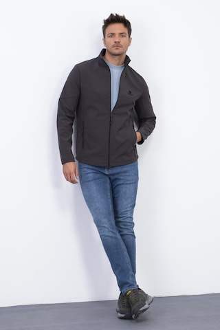 Tommylife Tommy Life Antrasit Fermuarlı Dik Yaka Su Ve Rüzgar Geçirmez Softshell Erkek Mont - 88050 Antrasit
