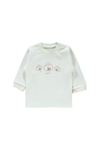 Civil Baby Bebek Organik Pijama Takımı 1-9 Ay Ekru