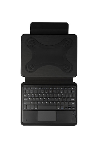 Frm Border Keyboard 8" İnç Universal Bluetooh Bağlantılı Standlı Klavyeli Tablet Kılıfı-siyah Arka Kapak