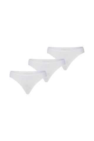 Blackspade Kadın Pamuklu Gizli Lastik 3'lü Paket Slip - Beyaz