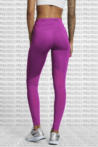 Nike Fast Running Leggings Full Length Leggings 3 Cepli Toparlayıcı Tam Boy Mor Tayt