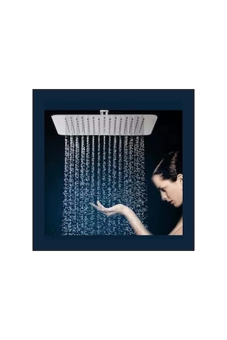 304 Paslanmaz Çelik Duş Başlığı, 25 Cm Kare Model 6998